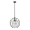 Z-Lite Elle 1 Light Pendant, Matte Black & Clear 1940P16-MB - alternate 4